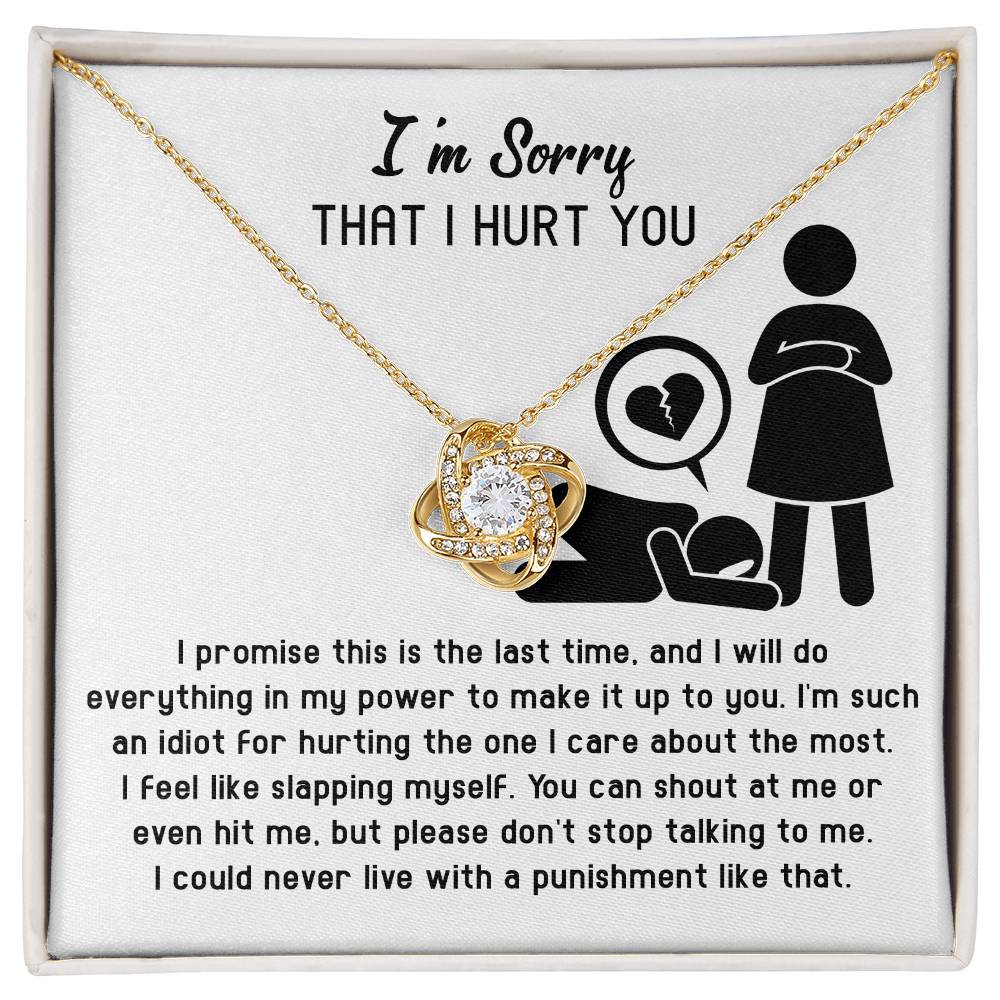 I'm Sorry That I Hurt You - Love Knot Necklace & Apology Card