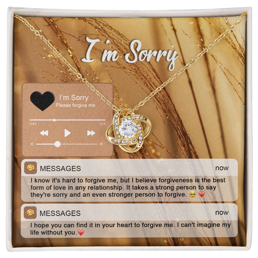 Heartfelt Apology: Forgive Me Necklace