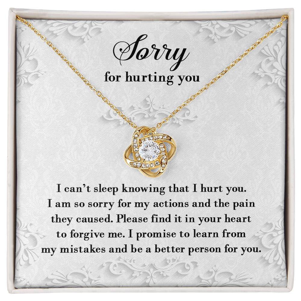 Sorry Love Knot Necklace – A Symbol of Regret and Love