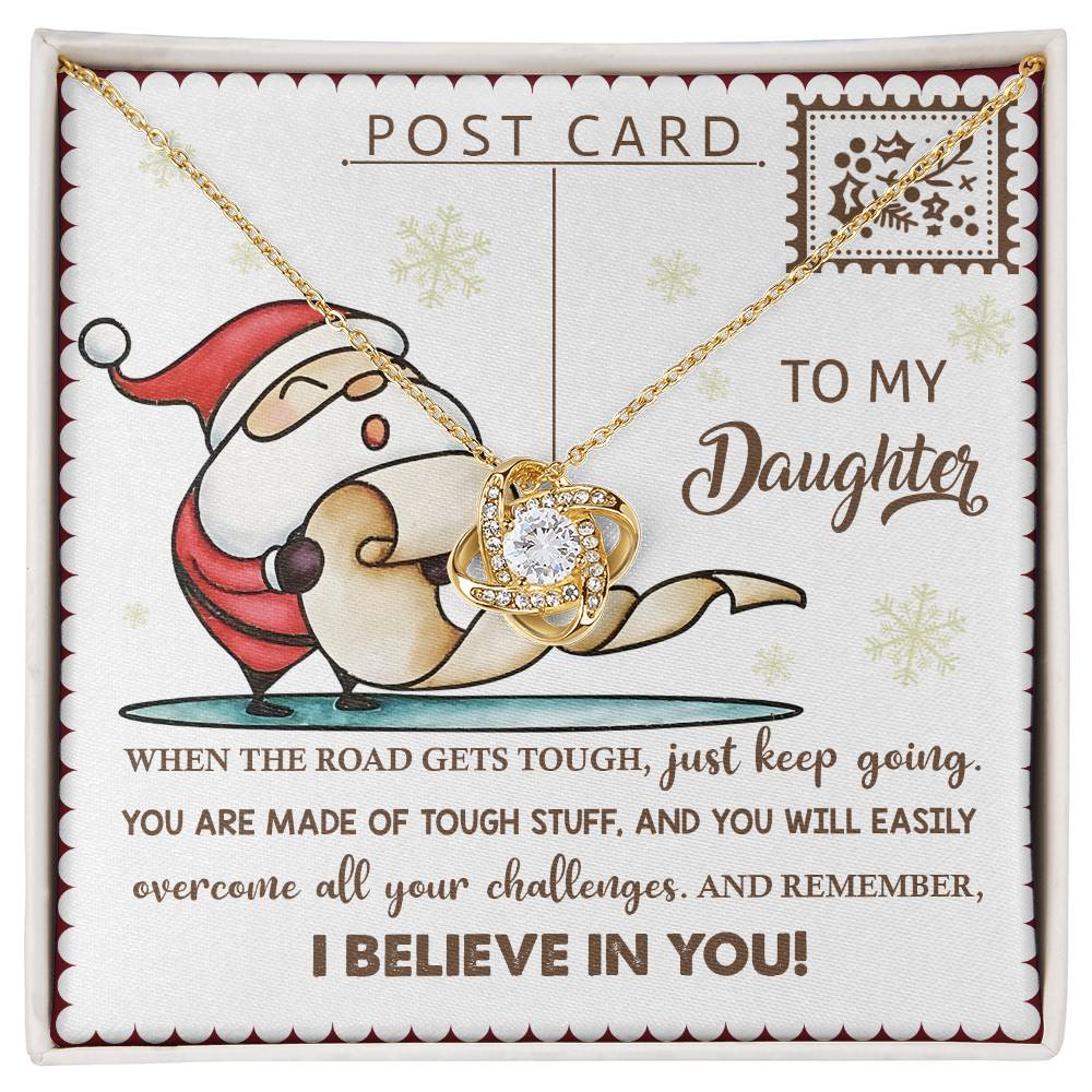 Daughter Love Knot Necklace – A Christmas Gift of Strength and Encouragement