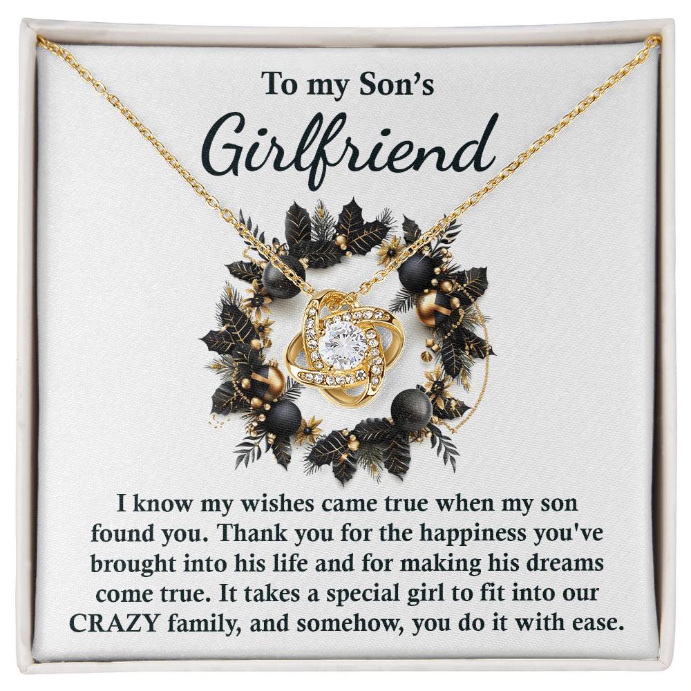 Son's Girlfriend Love Knot Necklace – A Heartfelt Gift of Gratitude and Love