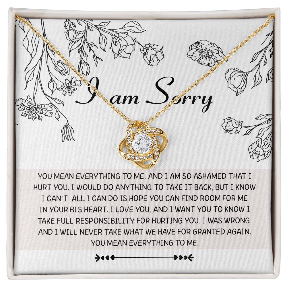 I Am Sorry Love Knot Necklace – A Symbol of Sincere Apology and Love