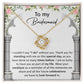 To My Bridesmaid – Love Knot Necklace