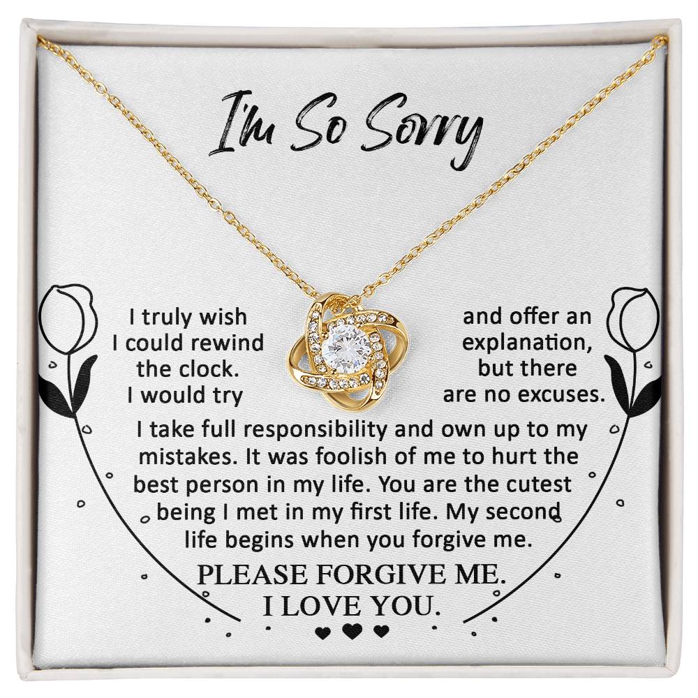 Time Turner Apology Love Knot Necklace