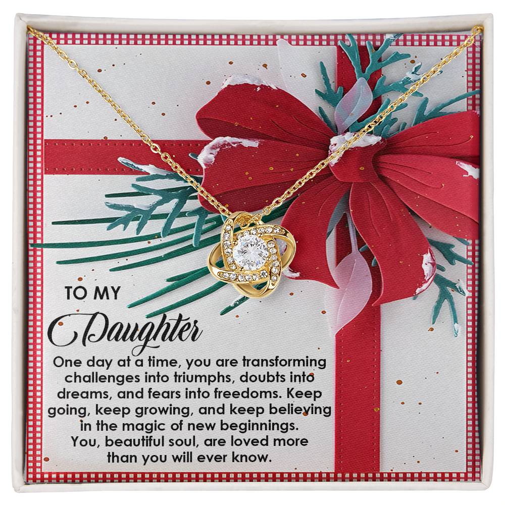 Daughter Love Knot Necklace – A Timeless Gift of Strength and Love