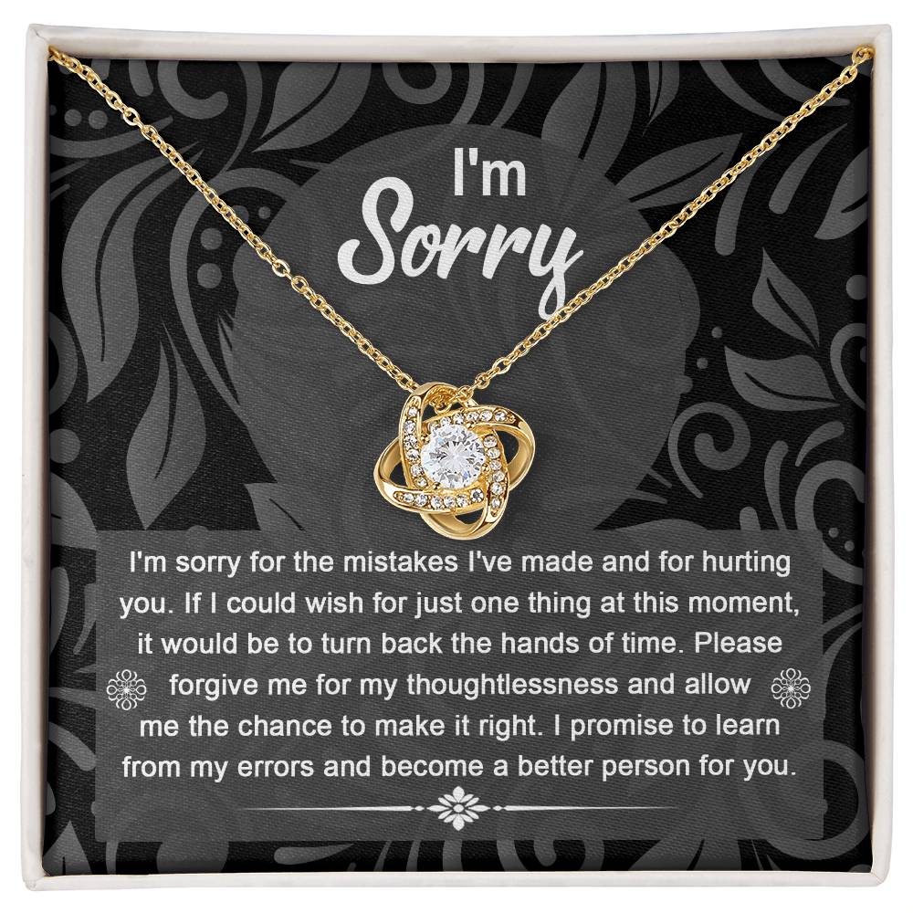 Heartfelt Apology Love Knot Necklace – A Gesture of Remorse and Love