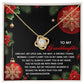 To My Granddaughter - Love Knot Necklace with Heartfelt Message of Pride