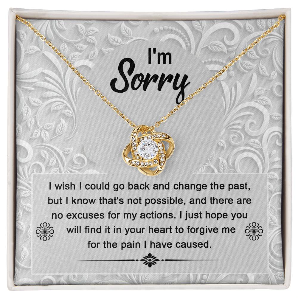 Sorry Love Knot Necklace – A Token of Heartfelt Regret