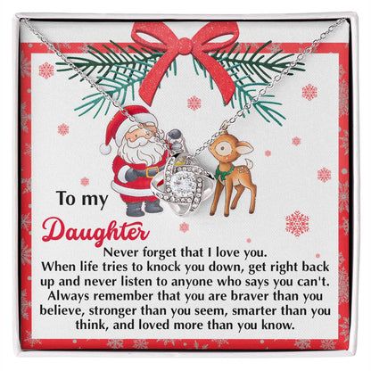 Daughter Love Knot Necklace – A Heartfelt Christmas Gift of Love and Encouragement