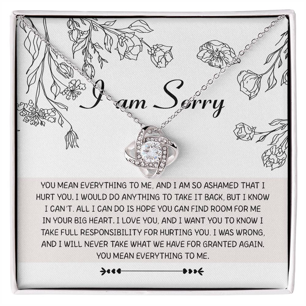 I Am Sorry Love Knot Necklace – A Symbol of Sincere Apology and Love