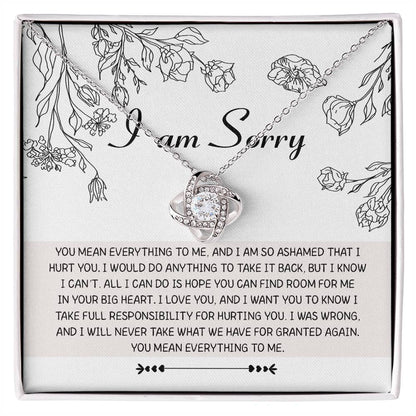 I Am Sorry Love Knot Necklace – A Symbol of Sincere Apology and Love