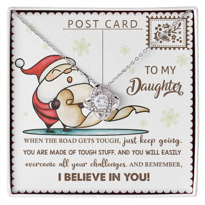 Daughter Love Knot Necklace – A Christmas Gift of Strength and Encouragement