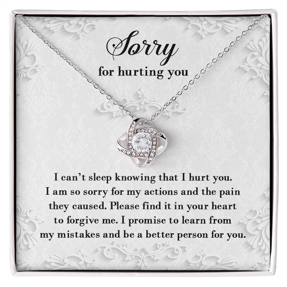 Sorry Love Knot Necklace – A Symbol of Regret and Love