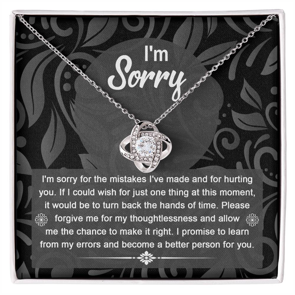 Heartfelt Apology Love Knot Necklace – A Gesture of Remorse and Love