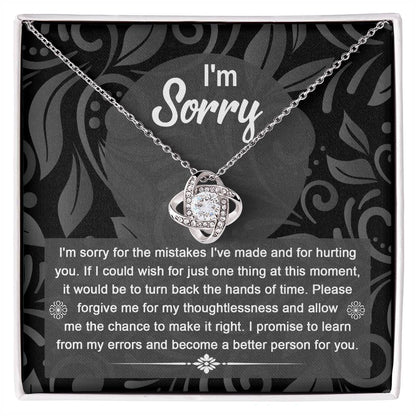 Heartfelt Apology Love Knot Necklace – A Gesture of Remorse and Love