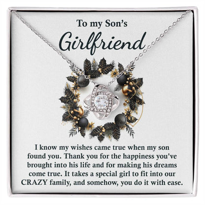 Son's Girlfriend Love Knot Necklace – A Heartfelt Gift of Gratitude and Love