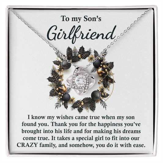 Son's Girlfriend Love Knot Necklace – A Heartfelt Gift of Gratitude and Love