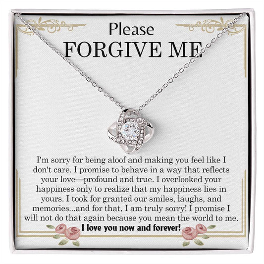 Profound Apology: Forgive Me Love Knot Necklace