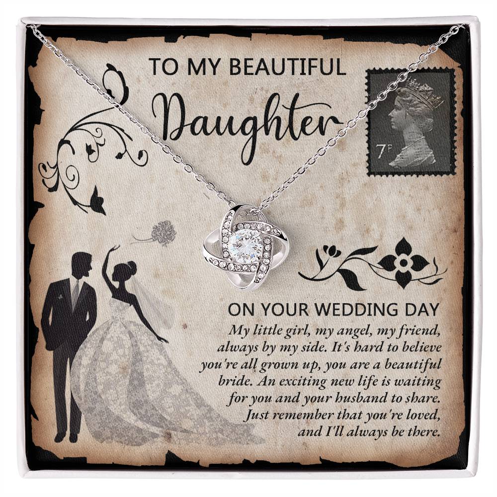 To My Beautiful Daughter – Love Knot Necklace