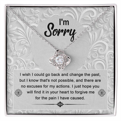 Sorry Love Knot Necklace – A Token of Heartfelt Regret