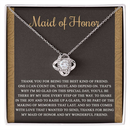 Maid of Honor - Love Knot Necklace