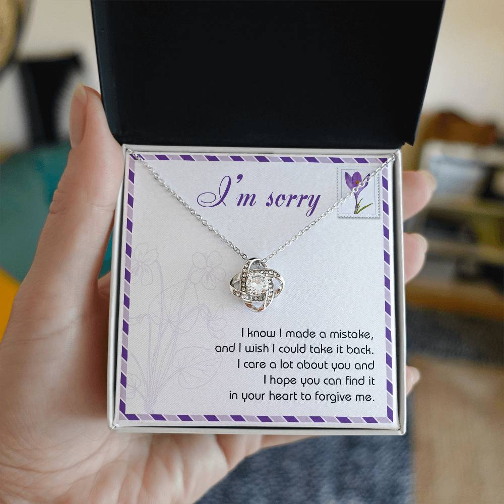 Sincere Apology: Take It Back Love Knot Necklace