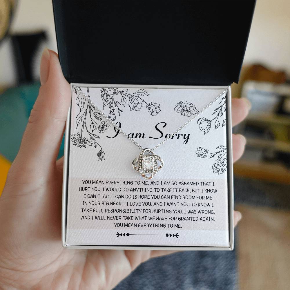 I Am Sorry Love Knot Necklace – A Symbol of Sincere Apology and Love