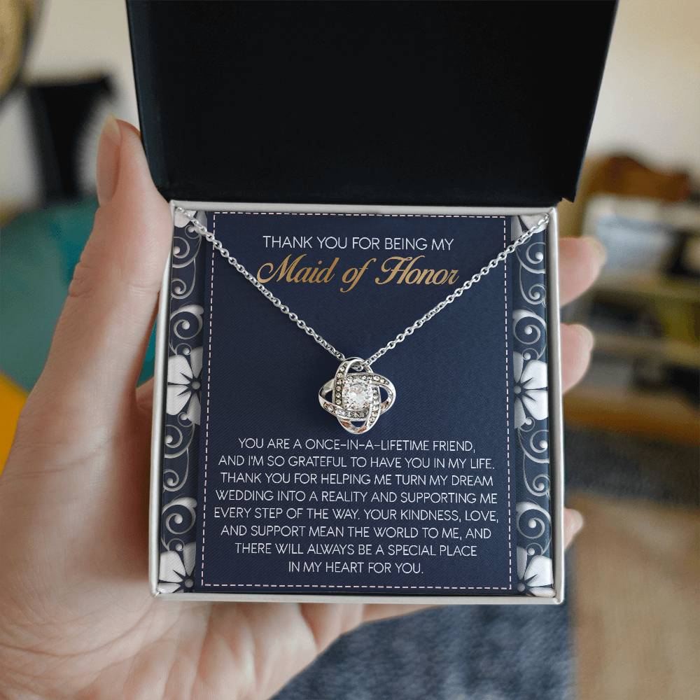 To My Maid of Honor - Love Knot Necklace