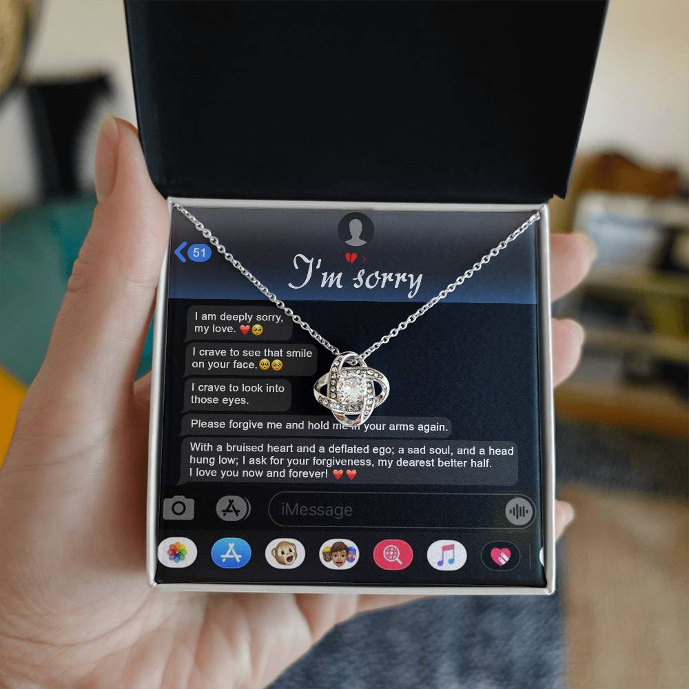 Heartfelt Apology: Rebuild Our Connection Love Knot Necklace