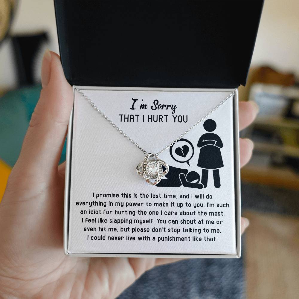 I'm Sorry That I Hurt You - Love Knot Necklace & Apology Card