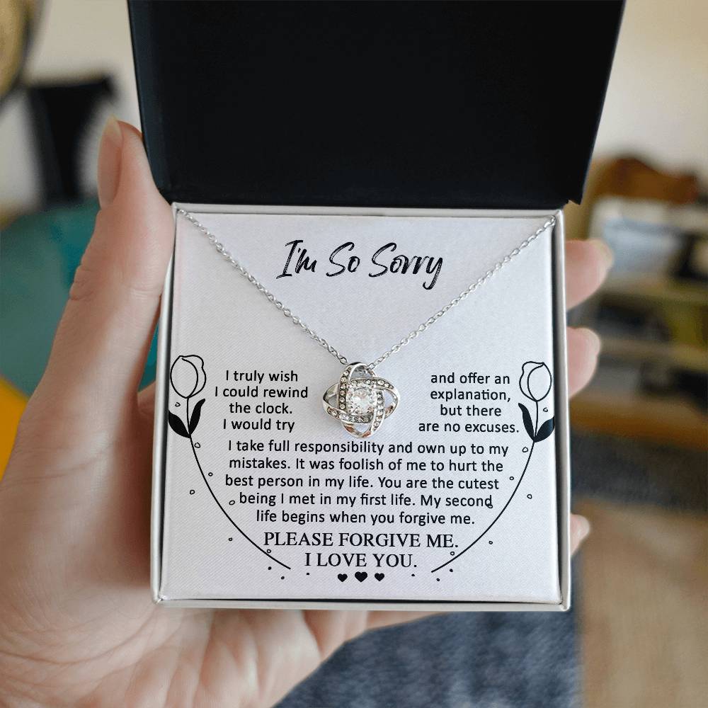 Time Turner Apology Love Knot Necklace