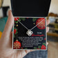 To My Granddaughter - Love Knot Necklace with Heartfelt Message of Pride