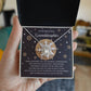To My Beautiful Granddaughter - Love Knot Necklace with Inspiring Message