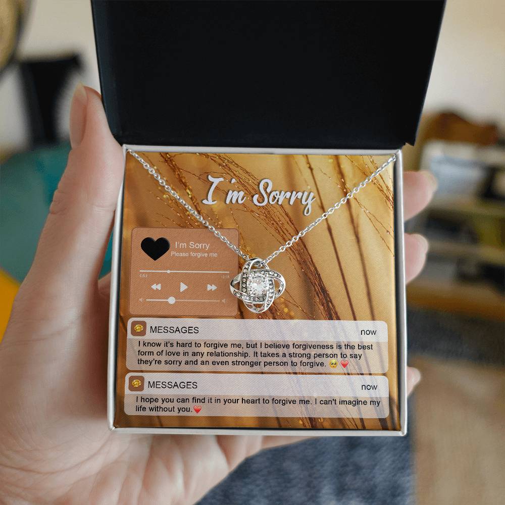 Heartfelt Apology: Forgive Me Necklace