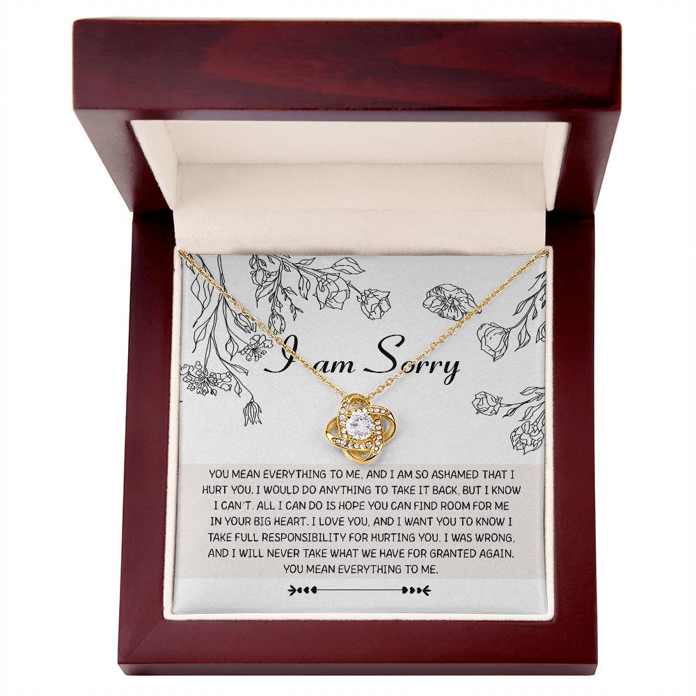 I Am Sorry Love Knot Necklace – A Symbol of Sincere Apology and Love