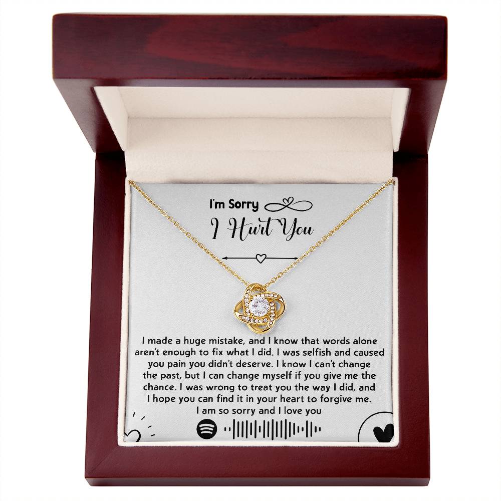 I'm Sorry I Hurt You Love Knot Necklace – A Promise to Change