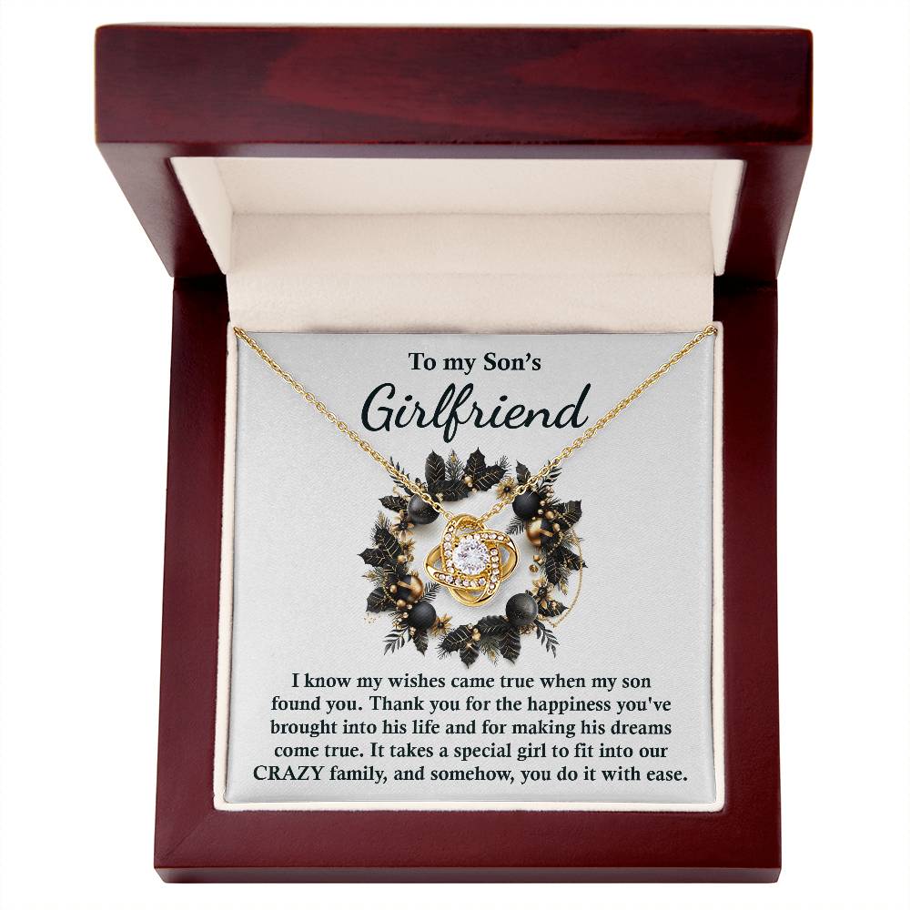 Son's Girlfriend Love Knot Necklace – A Heartfelt Gift of Gratitude and Love