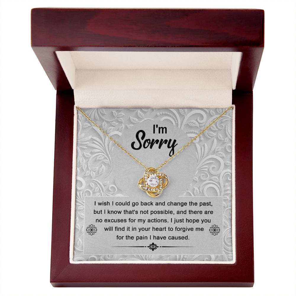 Sorry Love Knot Necklace – A Token of Heartfelt Regret