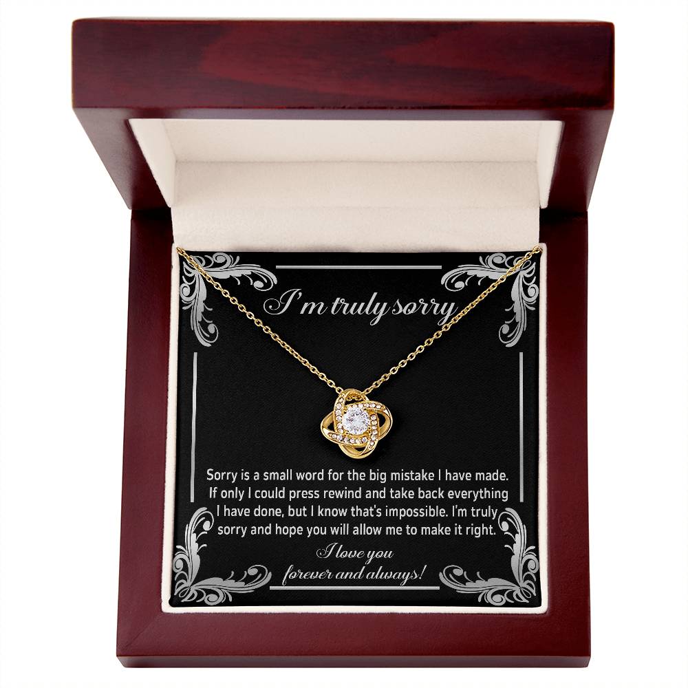 Sincere Apology: Love Knot Necklace