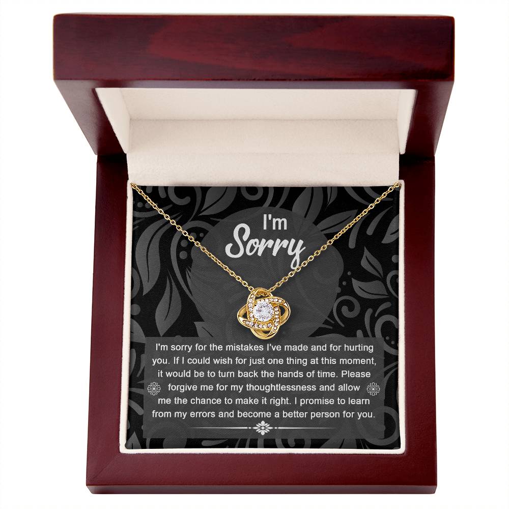 Heartfelt Apology Love Knot Necklace – A Gesture of Remorse and Love