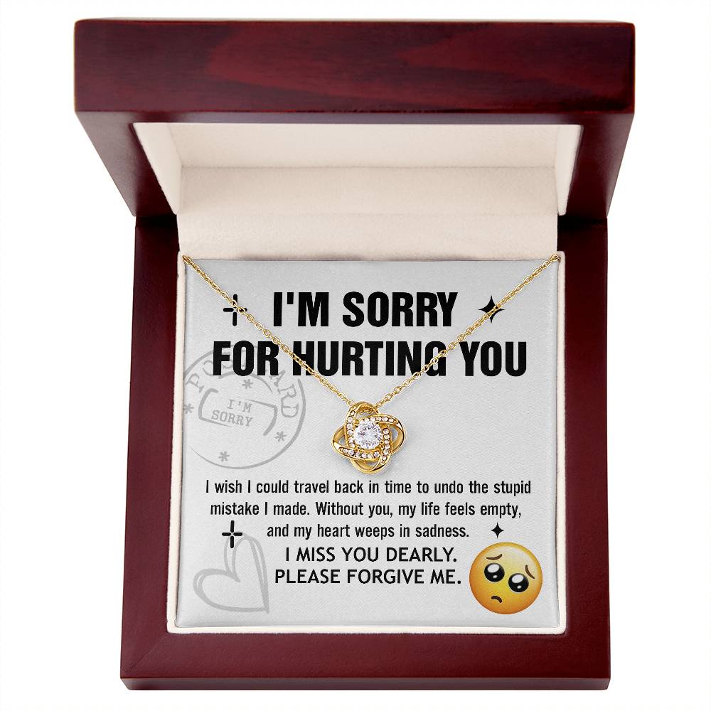 Sorry for Hurting You Love Knot Necklace – A Symbol of Deep Regret