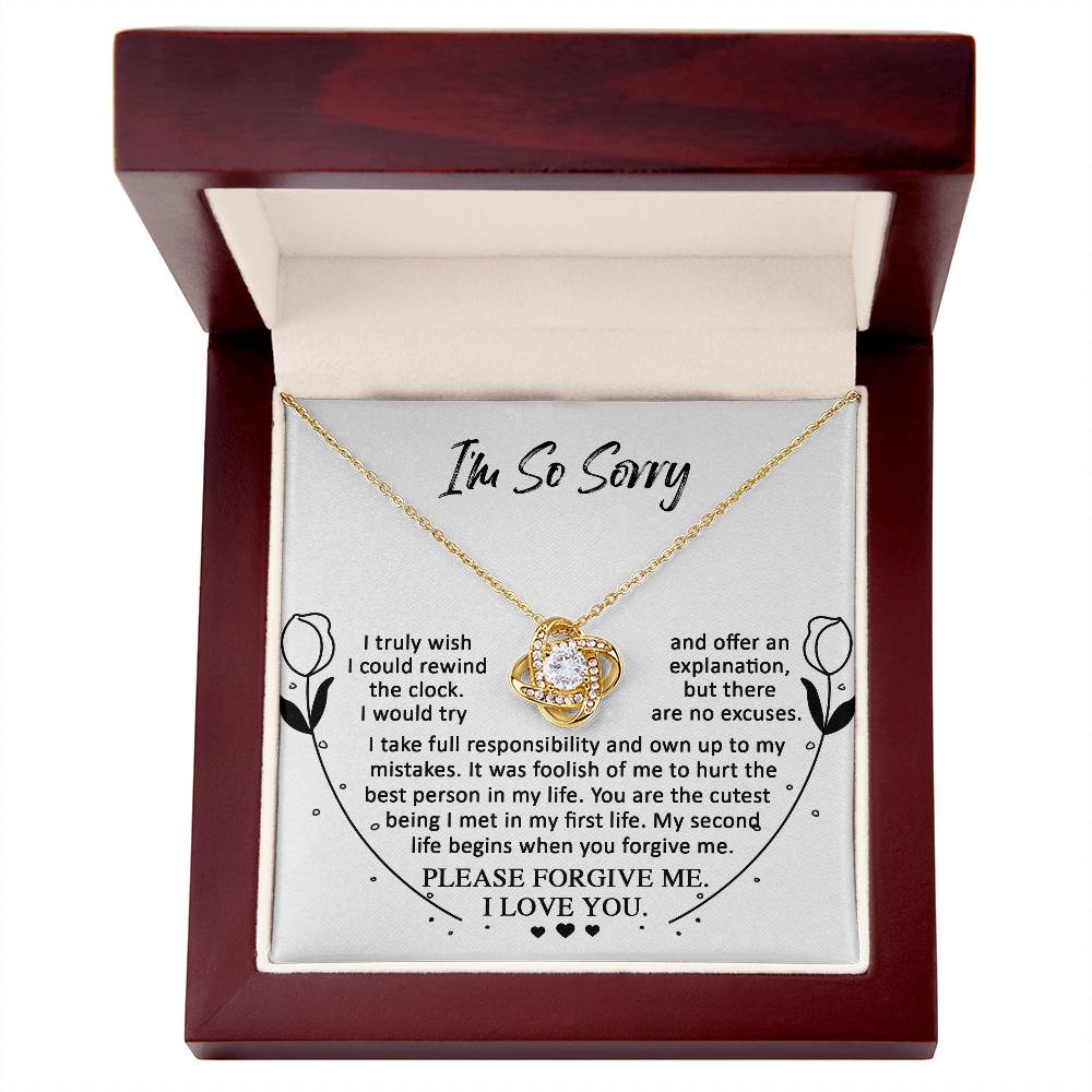 Time Turner Apology Love Knot Necklace