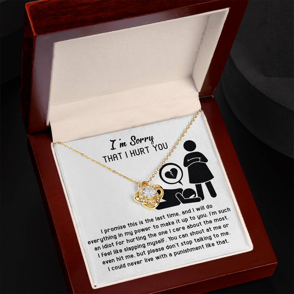 I'm Sorry That I Hurt You - Love Knot Necklace & Apology Card