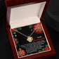 To My Granddaughter - Love Knot Necklace with Heartfelt Message of Pride