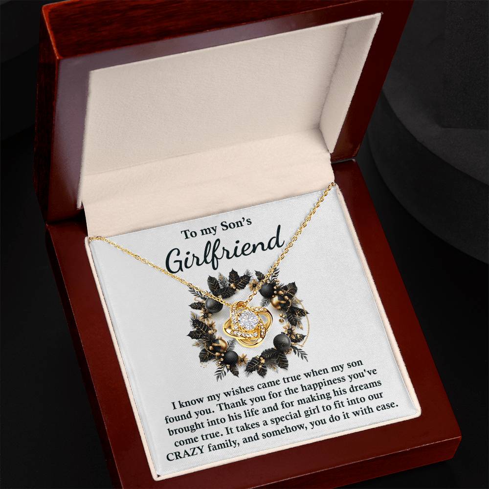 Son's Girlfriend Love Knot Necklace – A Heartfelt Gift of Gratitude and Love