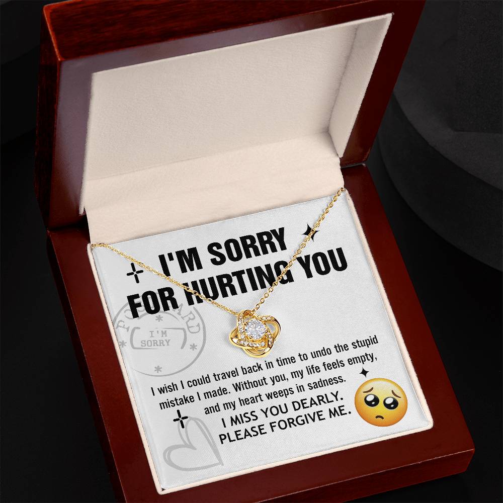 Sorry for Hurting You Love Knot Necklace – A Symbol of Deep Regret