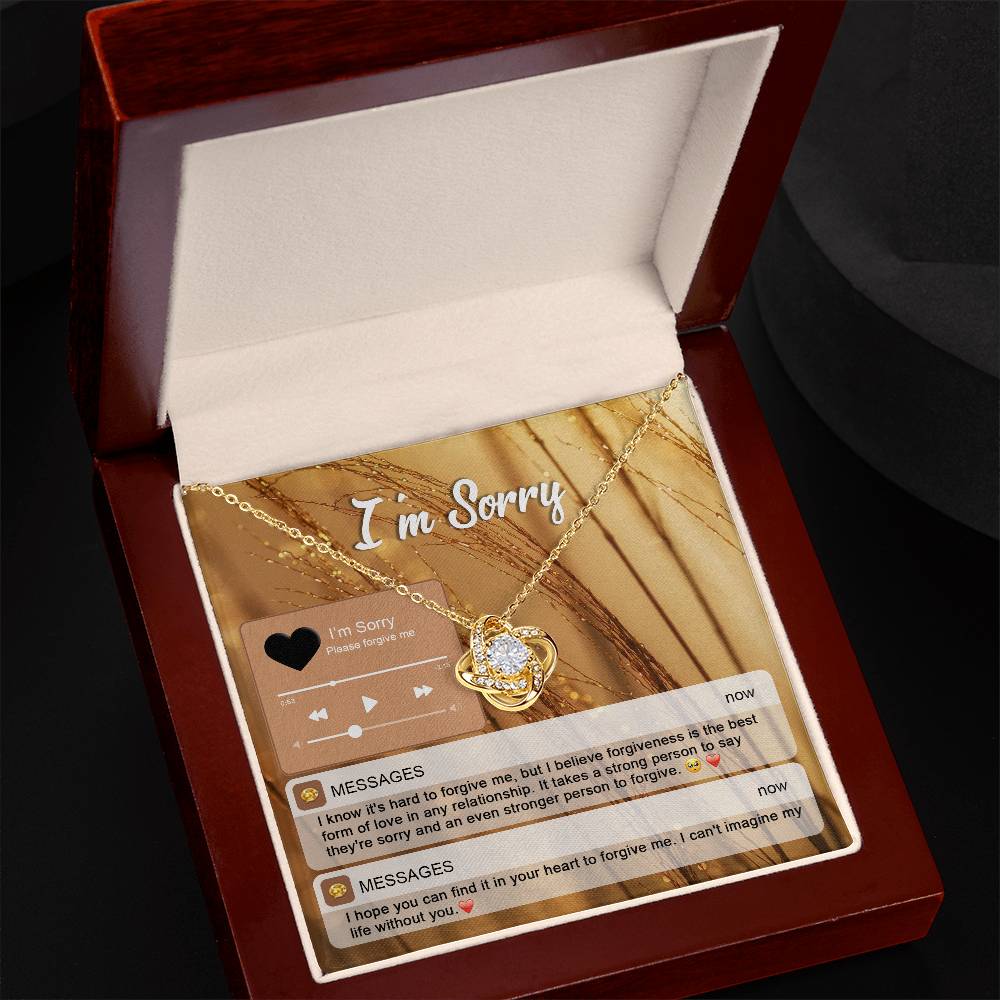 Heartfelt Apology: Forgive Me Necklace