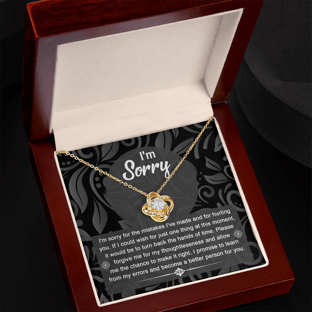 Heartfelt Apology Love Knot Necklace – A Gesture of Remorse and Love