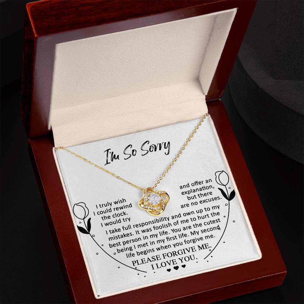 Time Turner Apology Love Knot Necklace