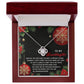To My Granddaughter - Love Knot Necklace with Heartfelt Message of Pride